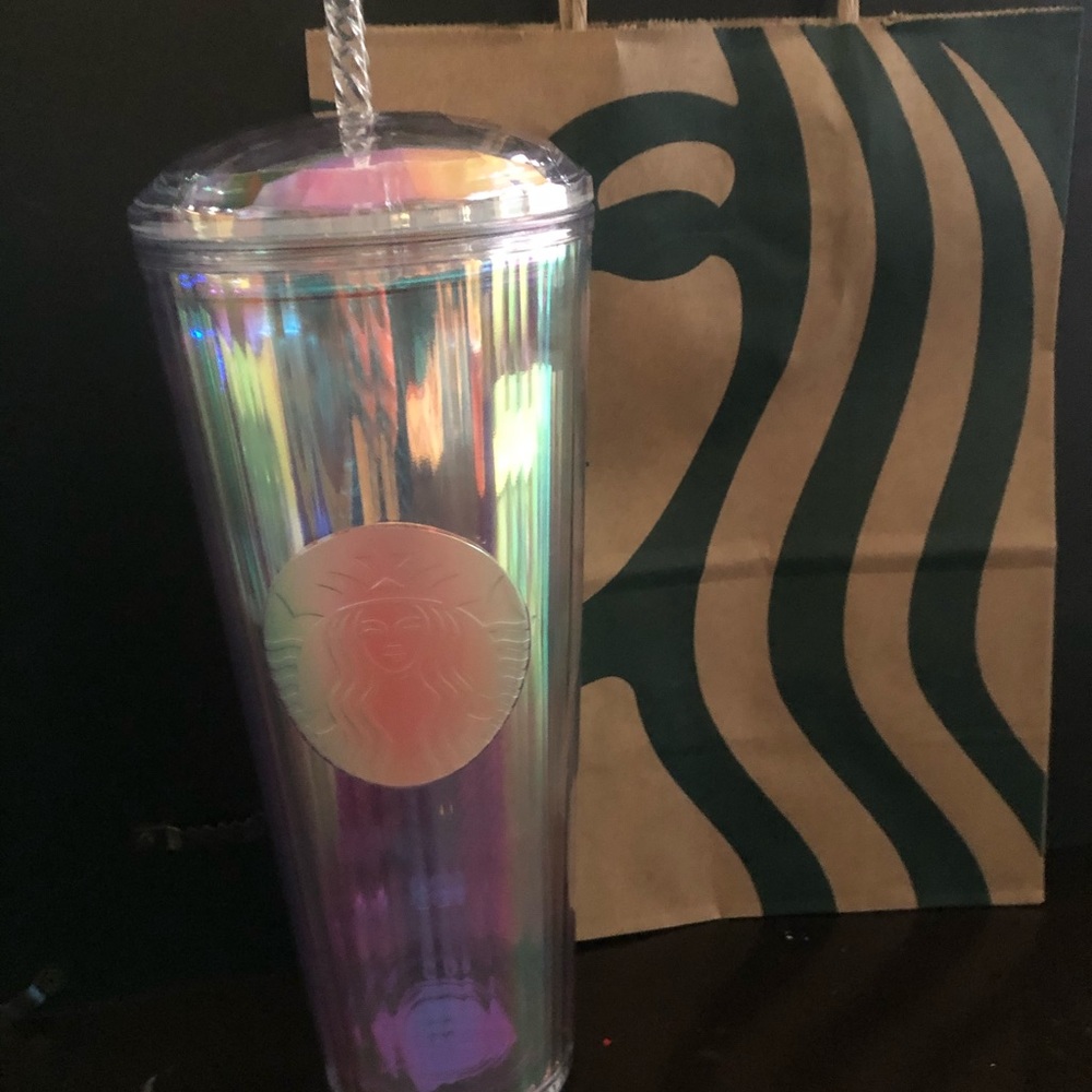 Rose gold clear Starbucks cup
